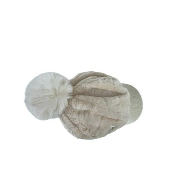 "GIRLSPEAK" Fuzzy Extra Soft Girls Hat OS Lined Interior Small Rim Winter Warm - Picture 4 of 5